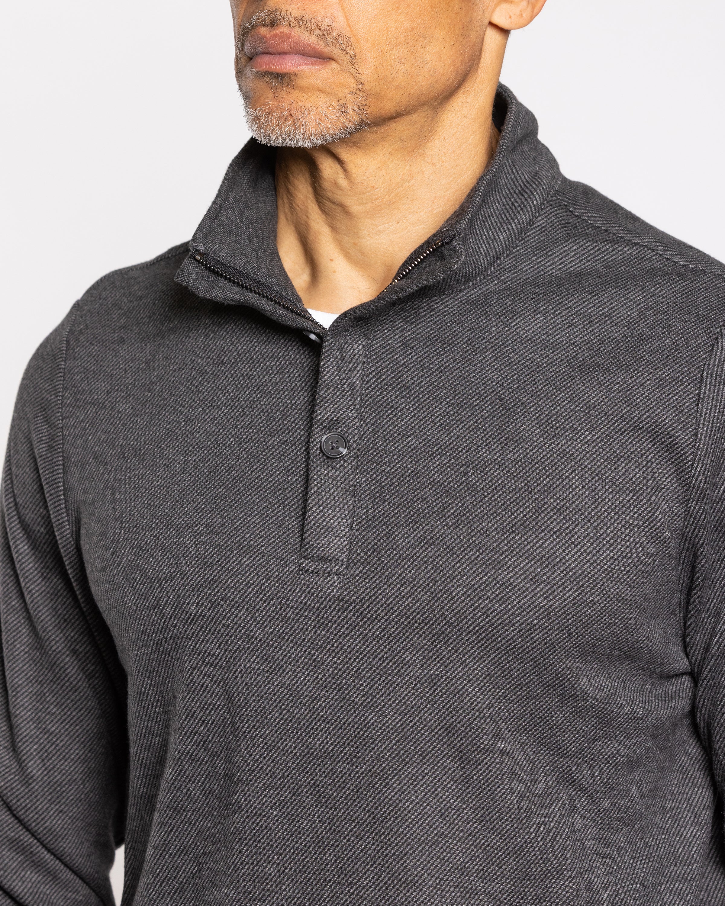 CALA BUTTON MOCK JET BLACK