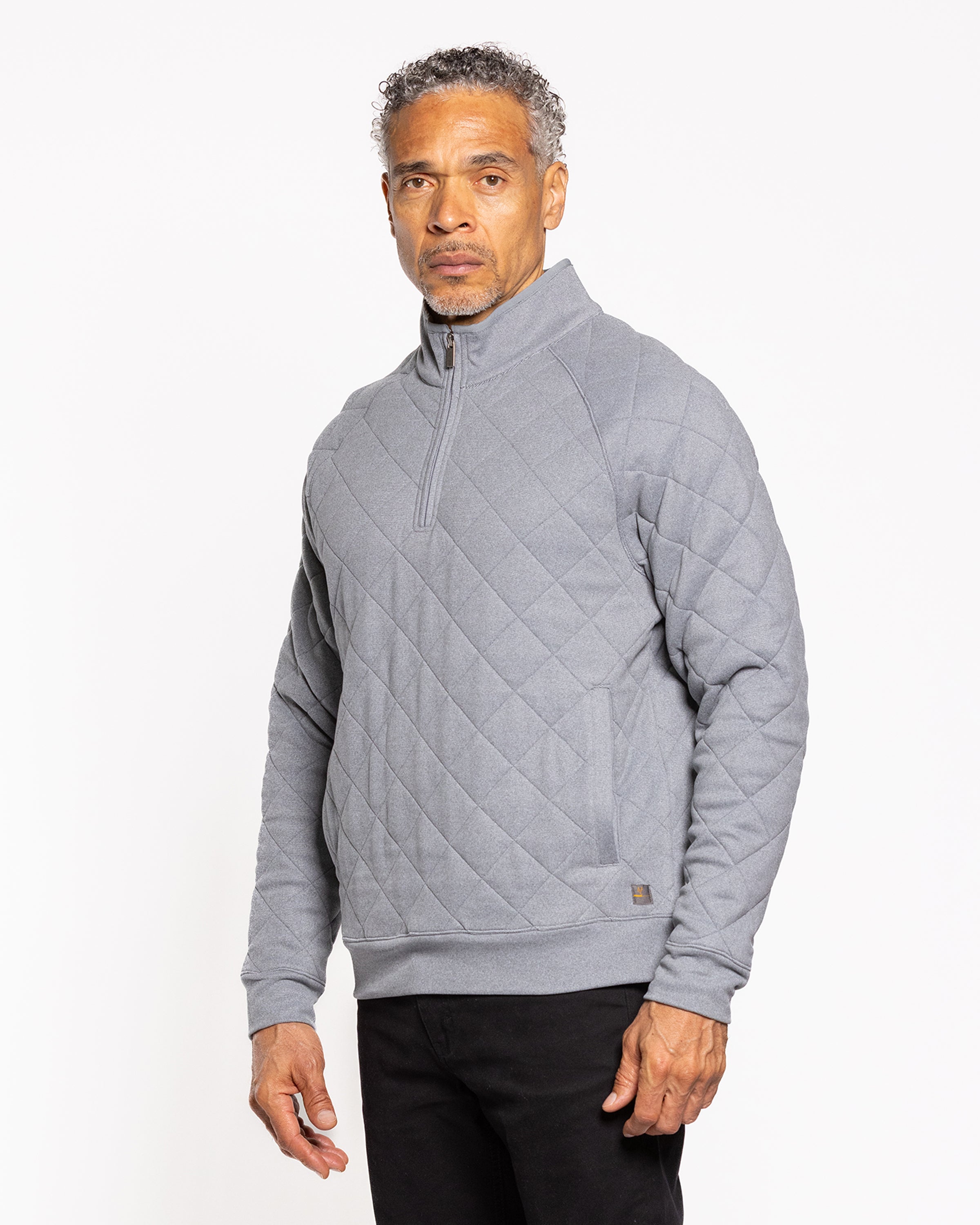 MANHATTAN QUARTER ZIP JET BLACK